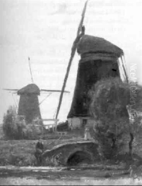 Namiddag Aan De Leidsche Vaart Oil Painting by Evert Moll