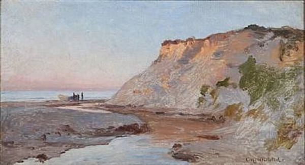 Aaens Udlob I Havet I Lonstrup Oil Painting by Christian Molsted