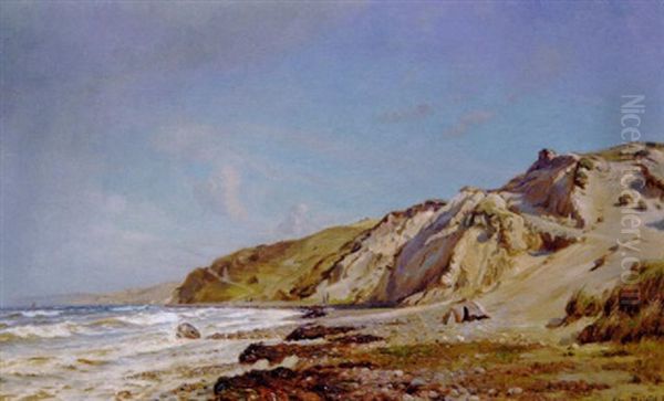 Mostrupklinterne Pa Refsnaes Oil Painting by Christian Molsted