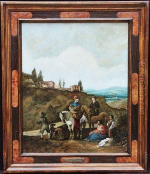 Scene De Genre Oil Painting by Hendrick Mommers