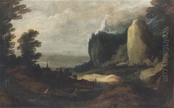 Paesaggio Con Figure Oil Painting by Joos de Momper the Younger