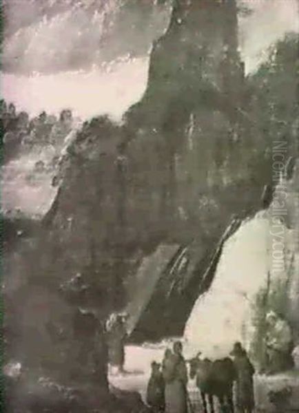 Halte Pres D'une Cascade Oil Painting by Joos de Momper the Younger