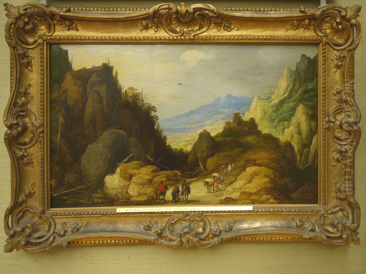 Gebirgslandschaft Mit Reisenden Oil Painting by Joos de Momper the Younger