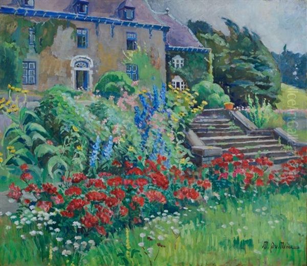 Jardin Fleuri Oil Painting by Mathilde du Monceau de Bergendae