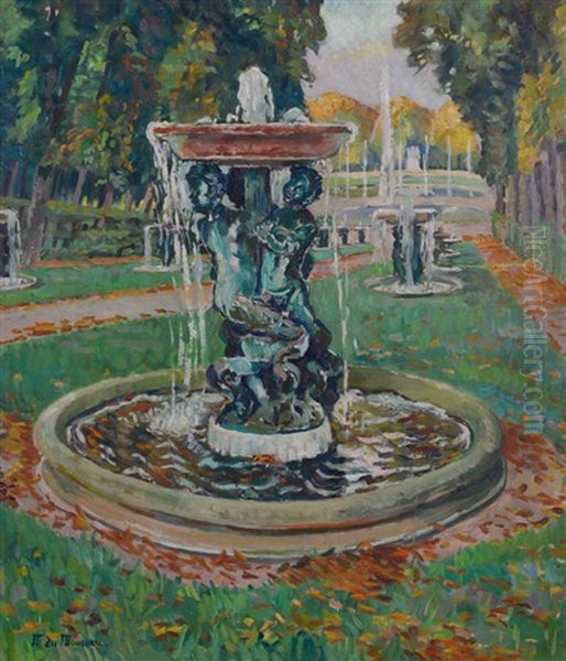 Vue De Parc Oil Painting by Mathilde du Monceau de Bergendae