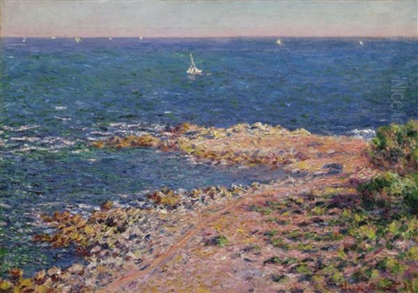 La Mediterranee Par Vent De Mistral Oil Painting by Claude Oscar Monet