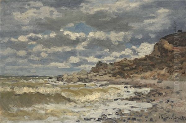 Bord De Mer A Sainte-adresse Oil Painting by Claude Oscar Monet