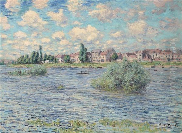 La Seine A Lavacourt Oil Painting by Claude Oscar Monet