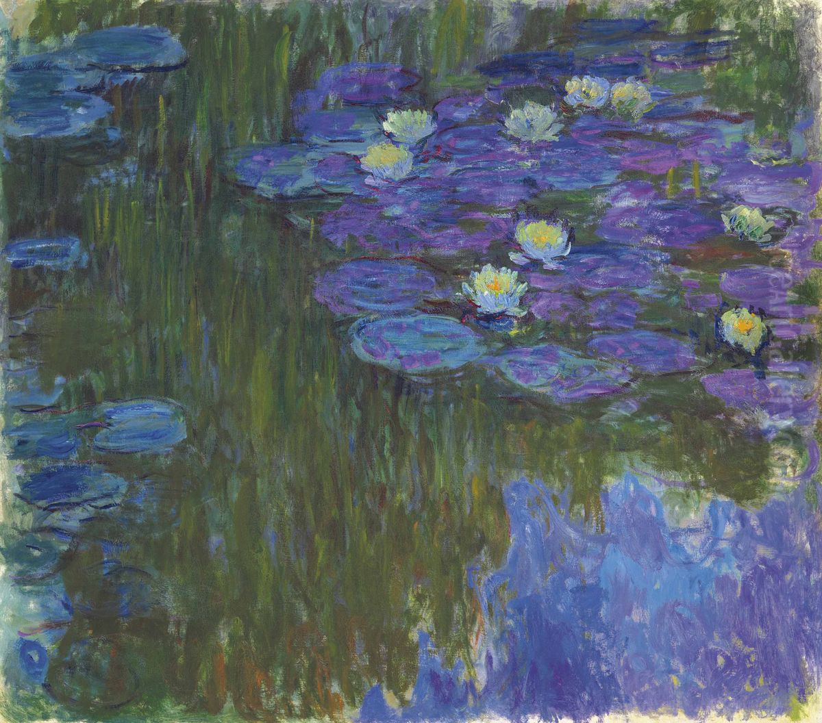 Nympheas En Fleur Oil Painting by Claude Oscar Monet