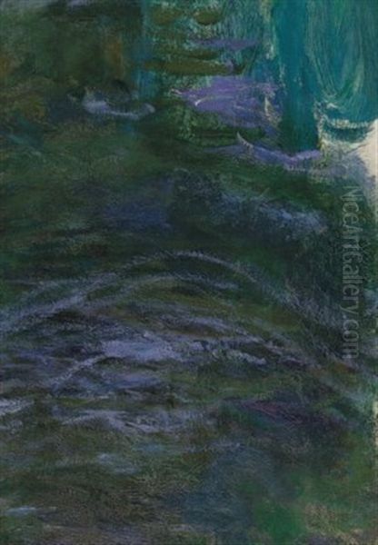 Nympheas (fragment) Oil Painting by Claude Oscar Monet