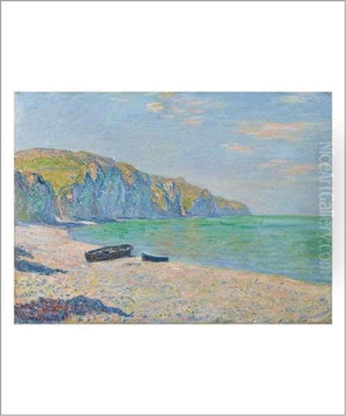 Plage Et Falaises De Pourville Oil Painting by Claude Oscar Monet