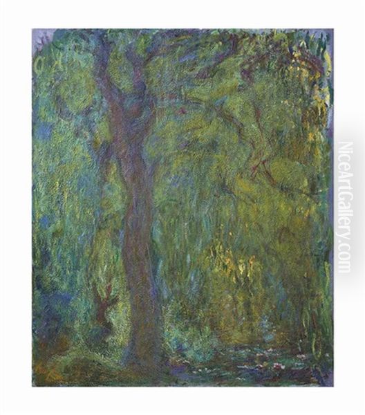 Saule Pleureur Oil Painting by Claude Oscar Monet