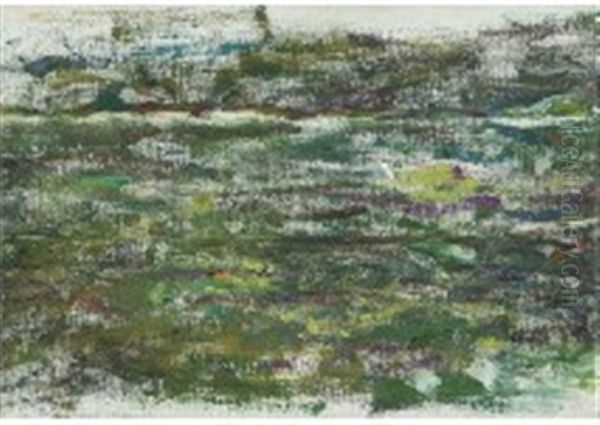 Nympheas (fragment) Oil Painting by Claude Oscar Monet