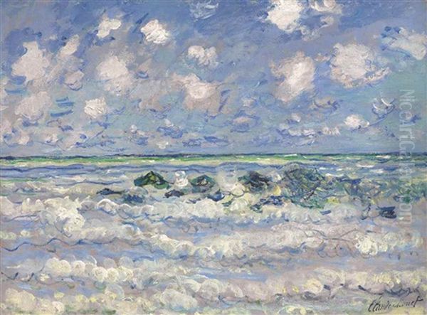 La Vague Oil Painting by Claude Oscar Monet