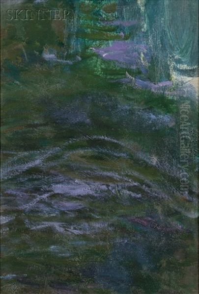 Study Of Water/an Oil Study Fragment Oil Painting by Claude Oscar Monet
