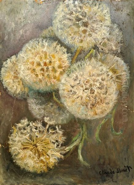 Dandelions Oil Painting by Claude Oscar Monet