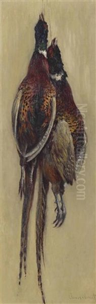 Faisans Suspendus Oil Painting by Claude Oscar Monet