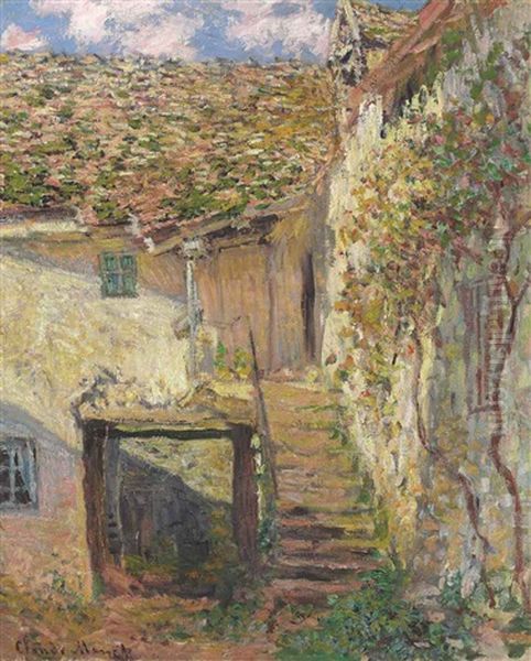 L'escalier Oil Painting by Claude Oscar Monet