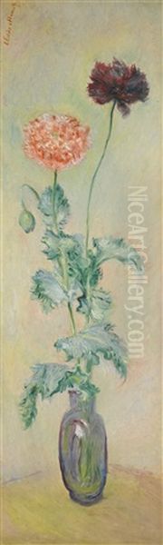 Pavots Rouge Et Rose Oil Painting by Claude Oscar Monet