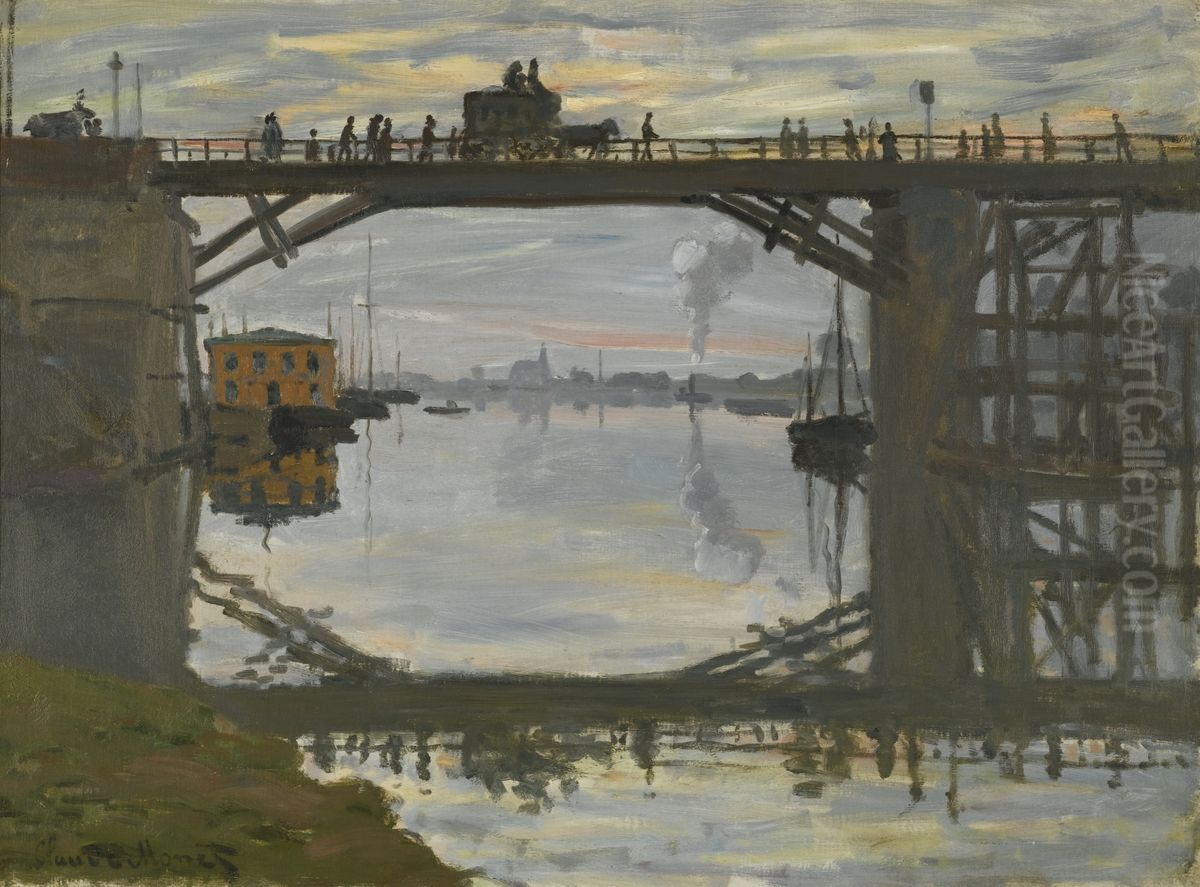 Le Pont De Bois Oil Painting by Claude Oscar Monet