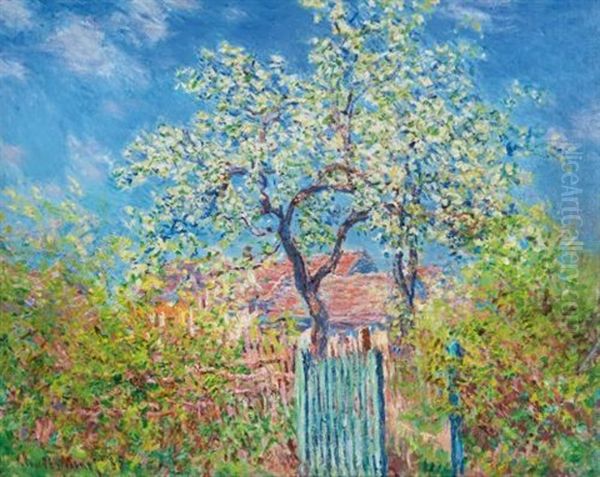 Poirier En Fleurs Oil Painting by Claude Oscar Monet