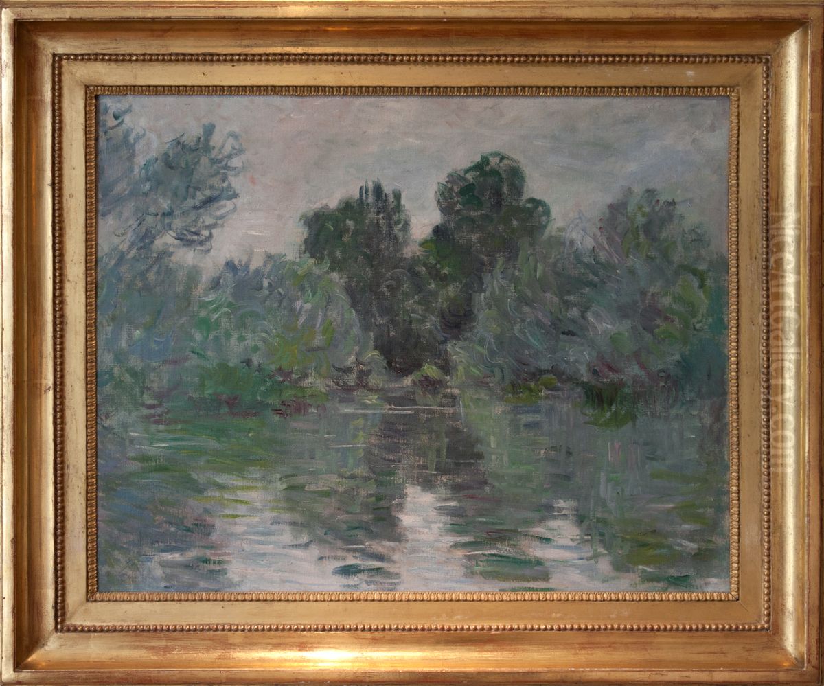 Un Bras De Seine Pres De Vetheuil Oil Painting by Claude Oscar Monet