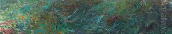 Nympheas (fragment) Oil Painting by Claude Oscar Monet