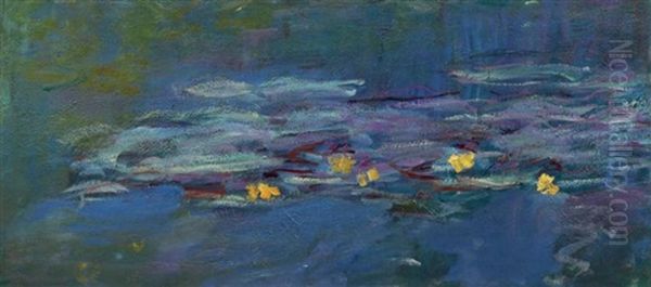 Nympheas (fragment) Oil Painting by Claude Oscar Monet
