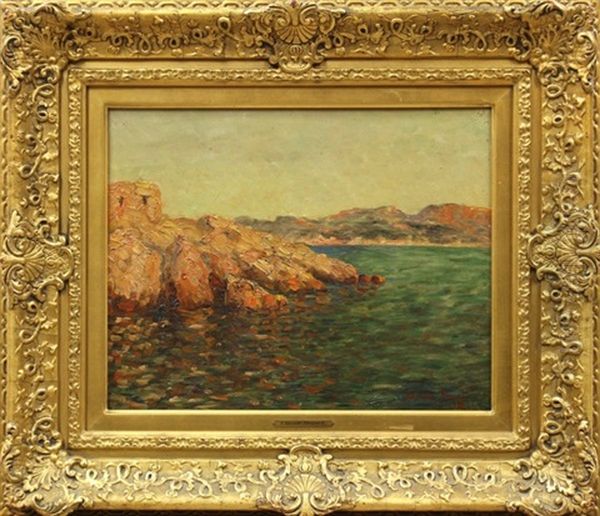 French Coastal Seascape Oil Painting by Claude Oscar Monet
