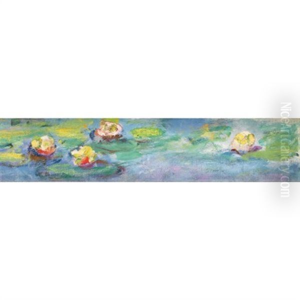 Nympheas (fragment) Oil Painting by Claude Oscar Monet