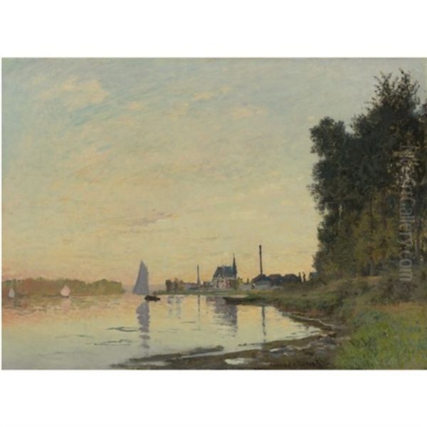 Argenteuil, Fin D'apres-midi Oil Painting by Claude Oscar Monet