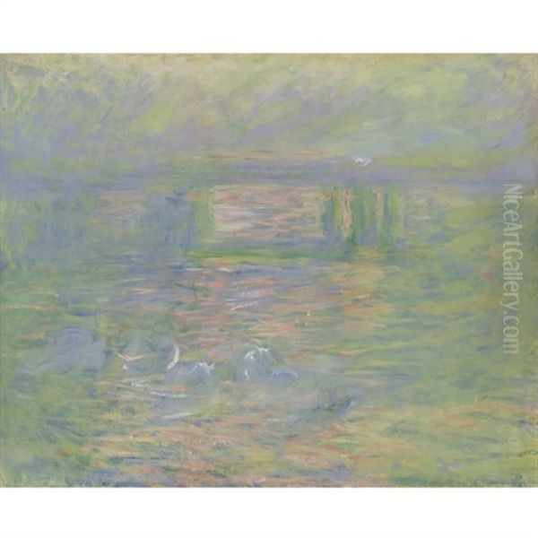 Charing Cross Bridge Oil Painting by Claude Oscar Monet