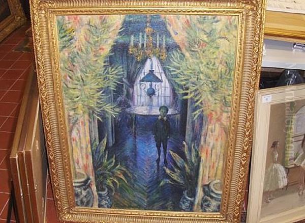 Boy In A Hallway Oil Painting by Claude Oscar Monet