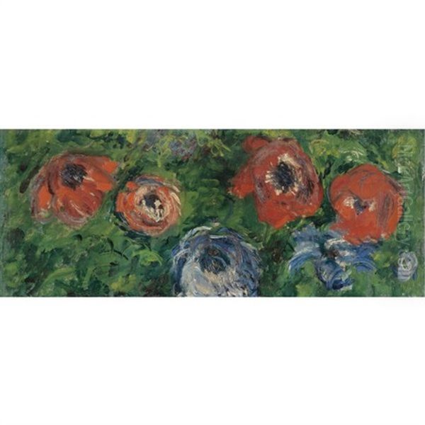 Anemones Oil Painting by Claude Oscar Monet