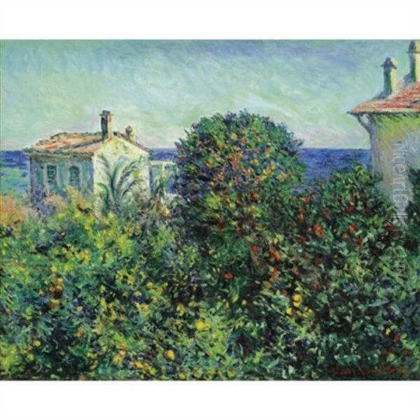 Maison Du Jardinier Or Bordighera, La Mediterranee Oil Painting by Claude Oscar Monet