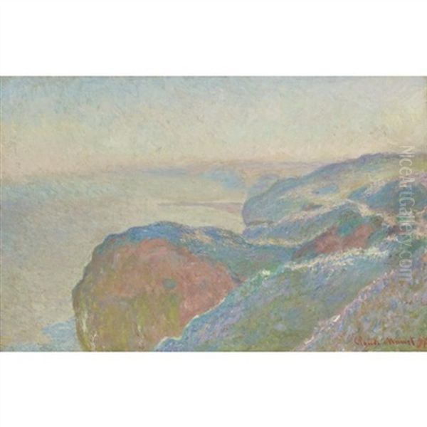 Au Val Saint-nicolas Pres Dieppe, Matin Oil Painting by Claude Oscar Monet