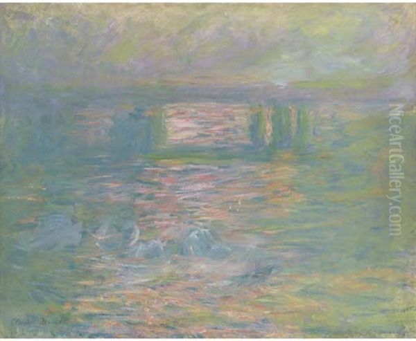 Charing Cross Bridge Oil Painting by Claude Oscar Monet