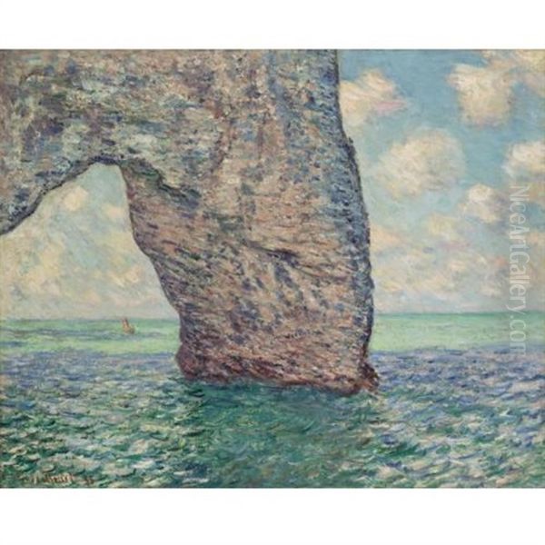 La Manneporte, Maree Haute Oil Painting by Claude Oscar Monet