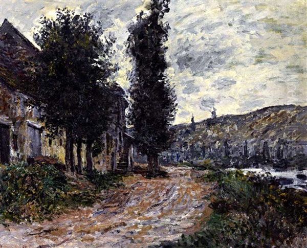 Chemin De Halage A Lavacourt Oil Painting by Claude Oscar Monet