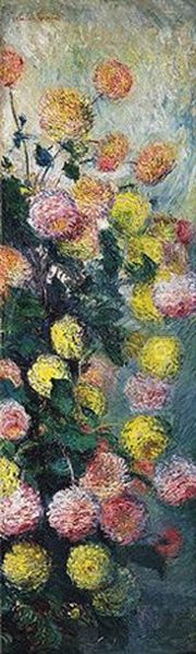 Dahlias Oil Painting by Claude Oscar Monet