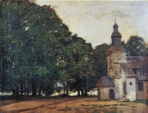 La Chapelle De Notre-dame De Grace, Honfleur Oil Painting by Claude Oscar Monet