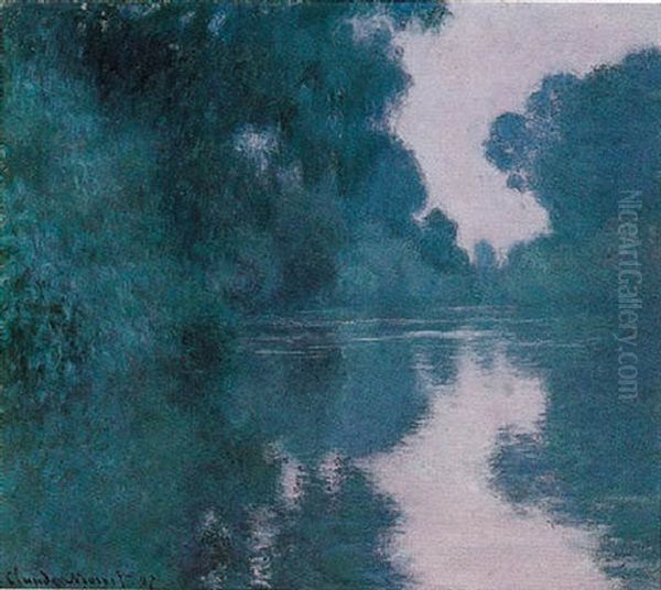 Matinee Sur La Seine, Pres De Giverny Oil Painting by Claude Oscar Monet