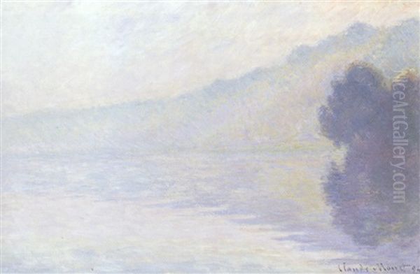 La Seine A Port-villez, Brume Oil Painting by Claude Oscar Monet