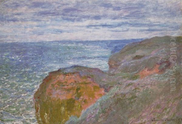Pres Dieppe, Reflets Sur La Mer Oil Painting by Claude Oscar Monet