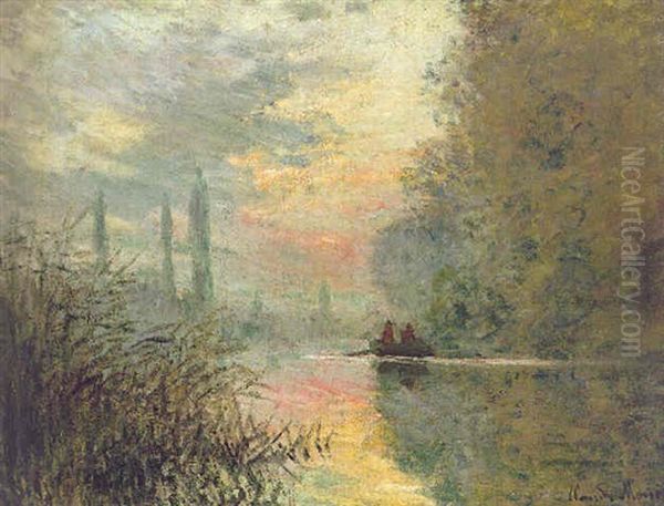 Soir A Argenteuil Oil Painting by Claude Oscar Monet