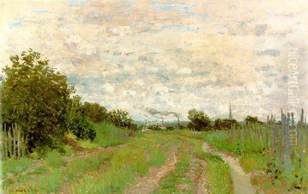 Chemin Dans Les Vignes, Argenteuil Oil Painting by Claude Oscar Monet
