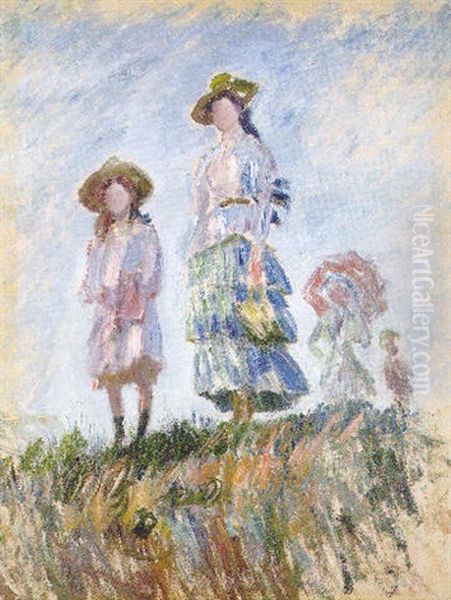 Promenade Oil Painting by Claude Oscar Monet
