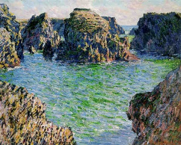 Entree De Port-goulphar, Belle-ile Oil Painting by Claude Oscar Monet