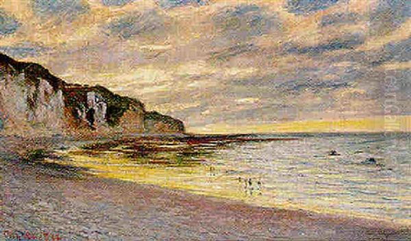 Pointe De L'ailly, Maree Basse Oil Painting by Claude Oscar Monet