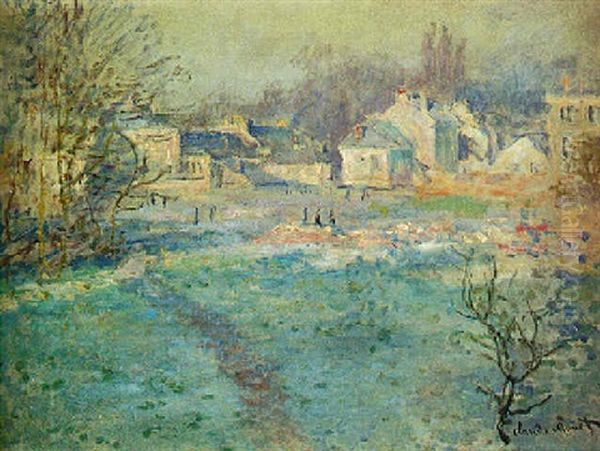 Gelee Blanche Oil Painting by Claude Oscar Monet